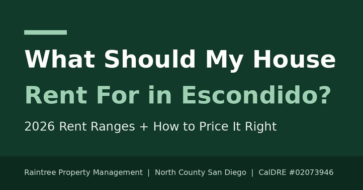 What Should My House Rent For in Escondido? 2026 Rent Ranges and How to Price It Right
