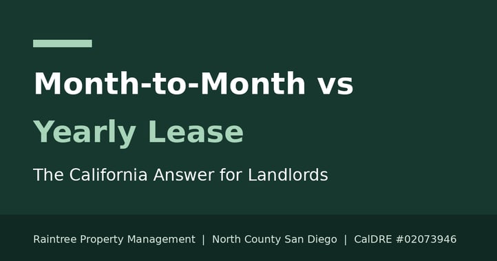 Month-to-Month vs Yearly Lease: The California Answer for Landlords