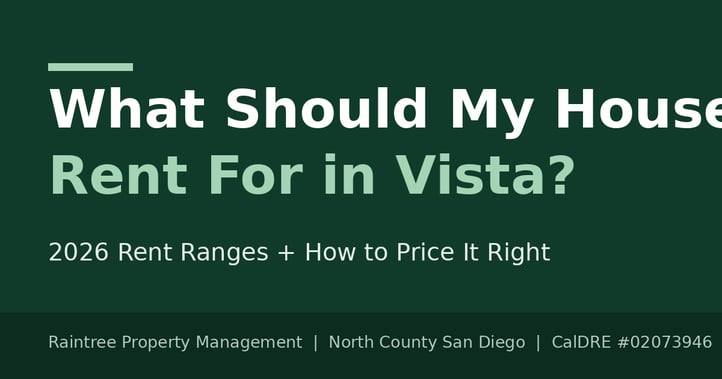 What Should My House Rent For in Vista? 2026 Rent Ranges and How to Price It Right